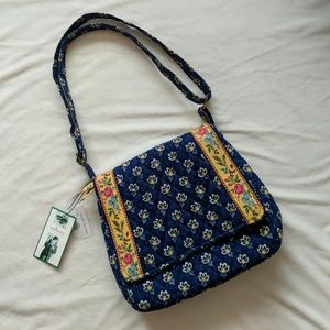 VERA BRADLEY Vintage Maison Blue Shoulder Bag